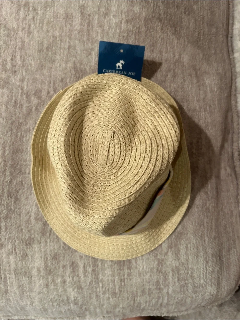 Caribbean Joe Natural Straw Trilby Hat